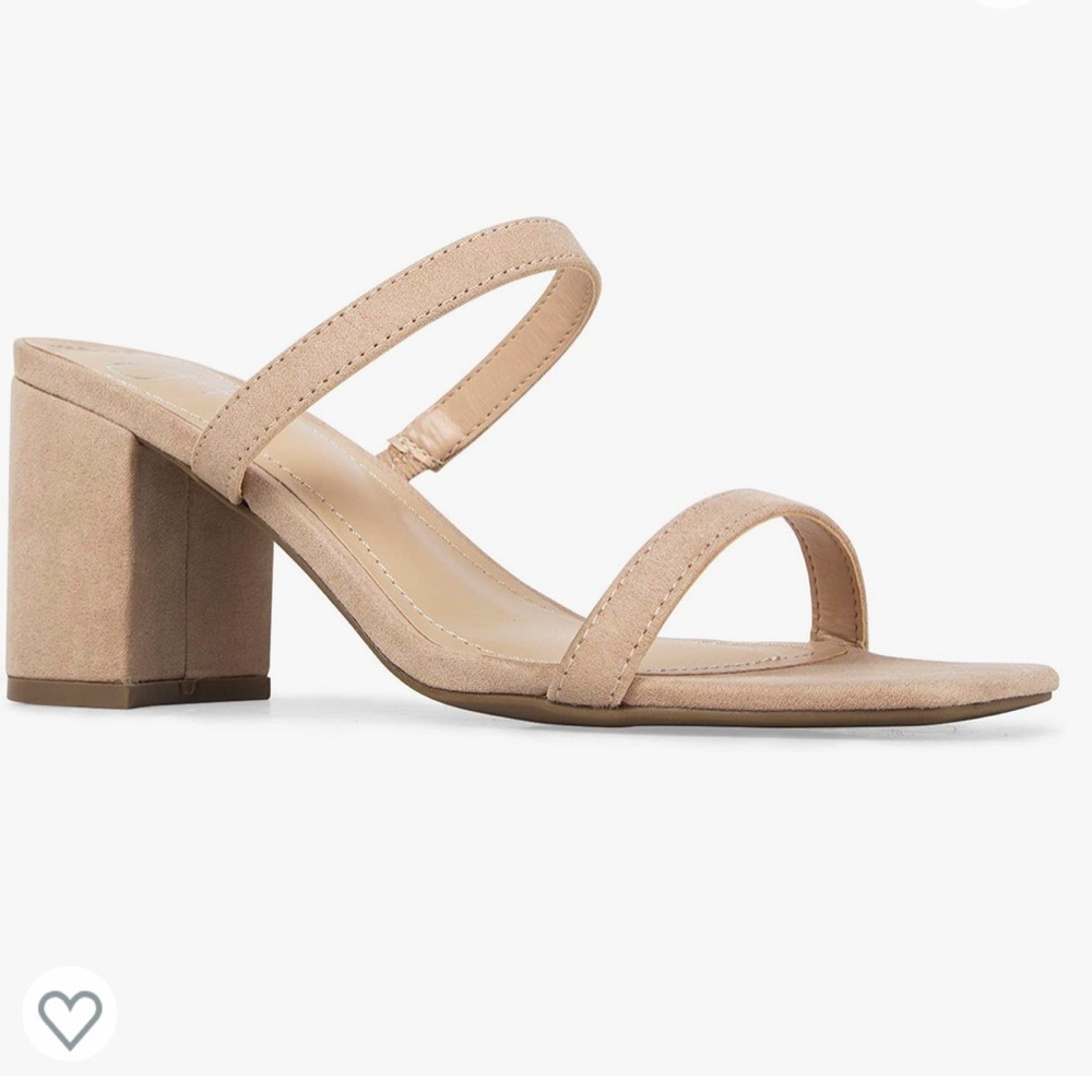 J. Adams Stormi - Square Toe Double Band Low Block Heel Sandals: Size 8